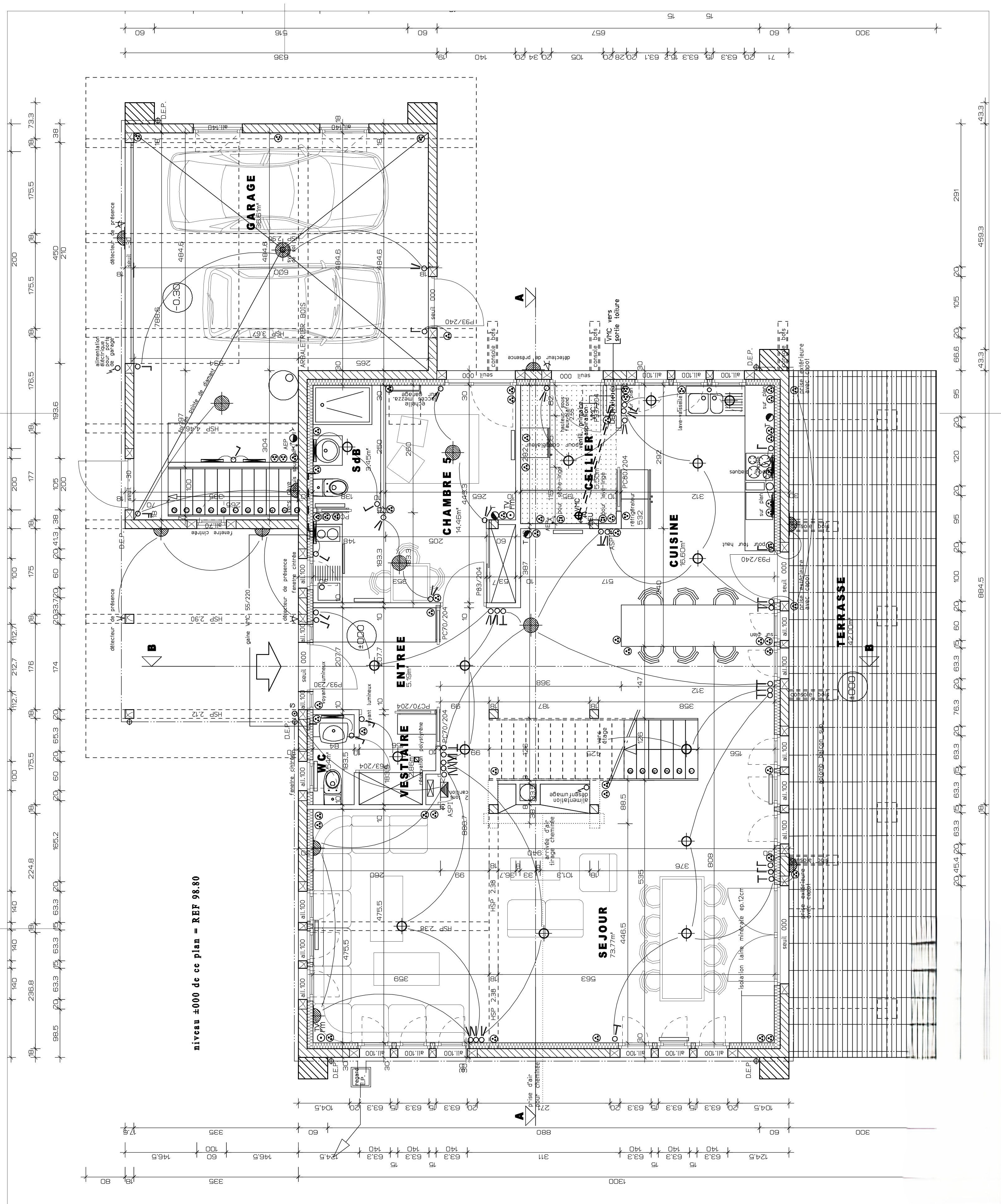 Dessin technique 2D réalisé avec AutoCAD
