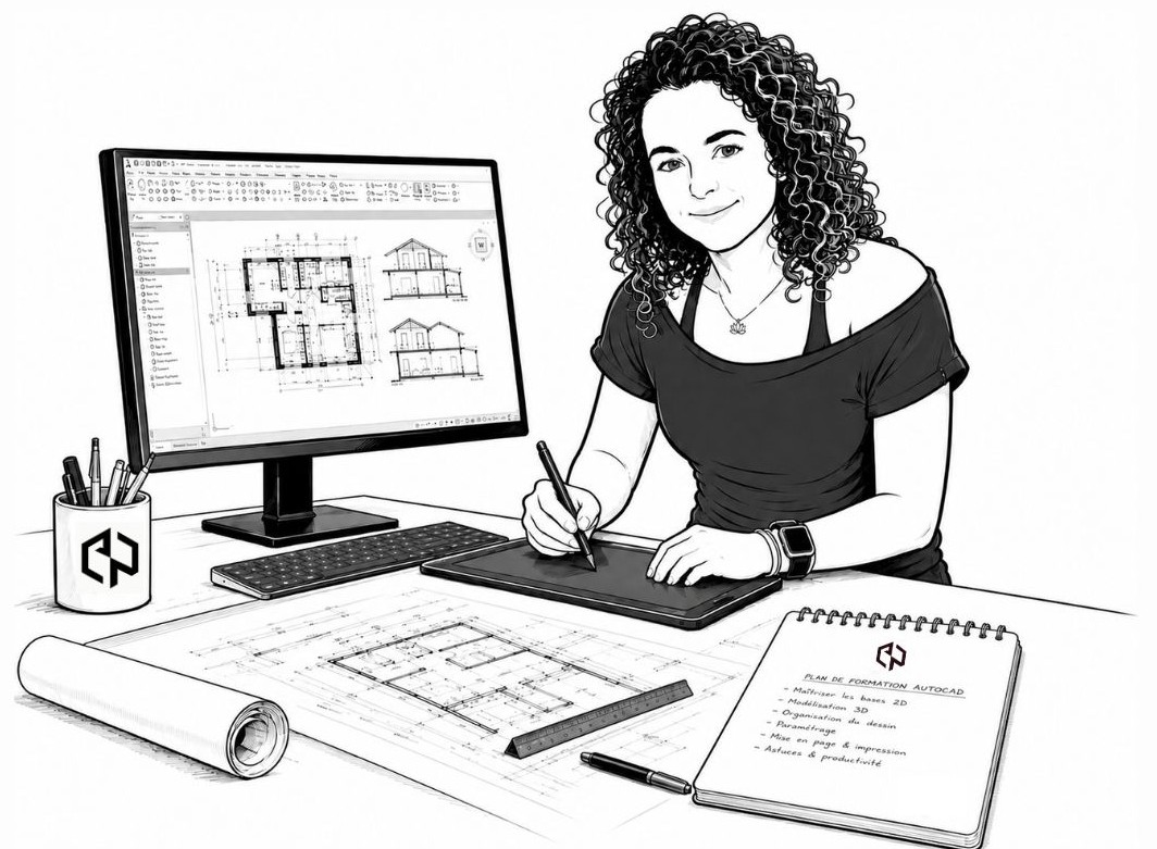 Portrait architectural et AutoCAD